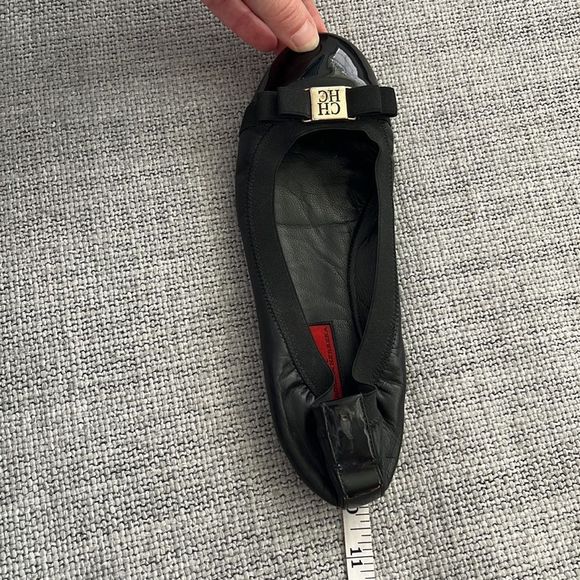 Carolina Herrera Shoes Womens Size 7.5 Black Ballet Flats - Picture 9 of 9